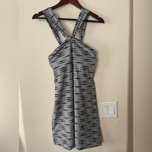 Athleta Printed Swim Dress Black And white Size S